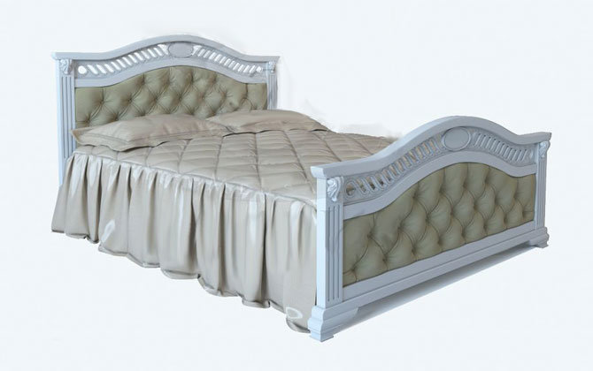 Кровать «Верона Кожзам» С Декоративными Накладками 