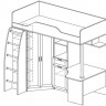 Кровать-Чердак «ДН-85 Cool boy» -